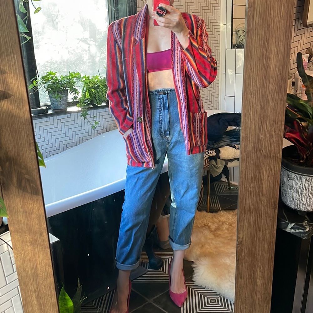 Vintage California Concepts Serape Print Blazer Sz S